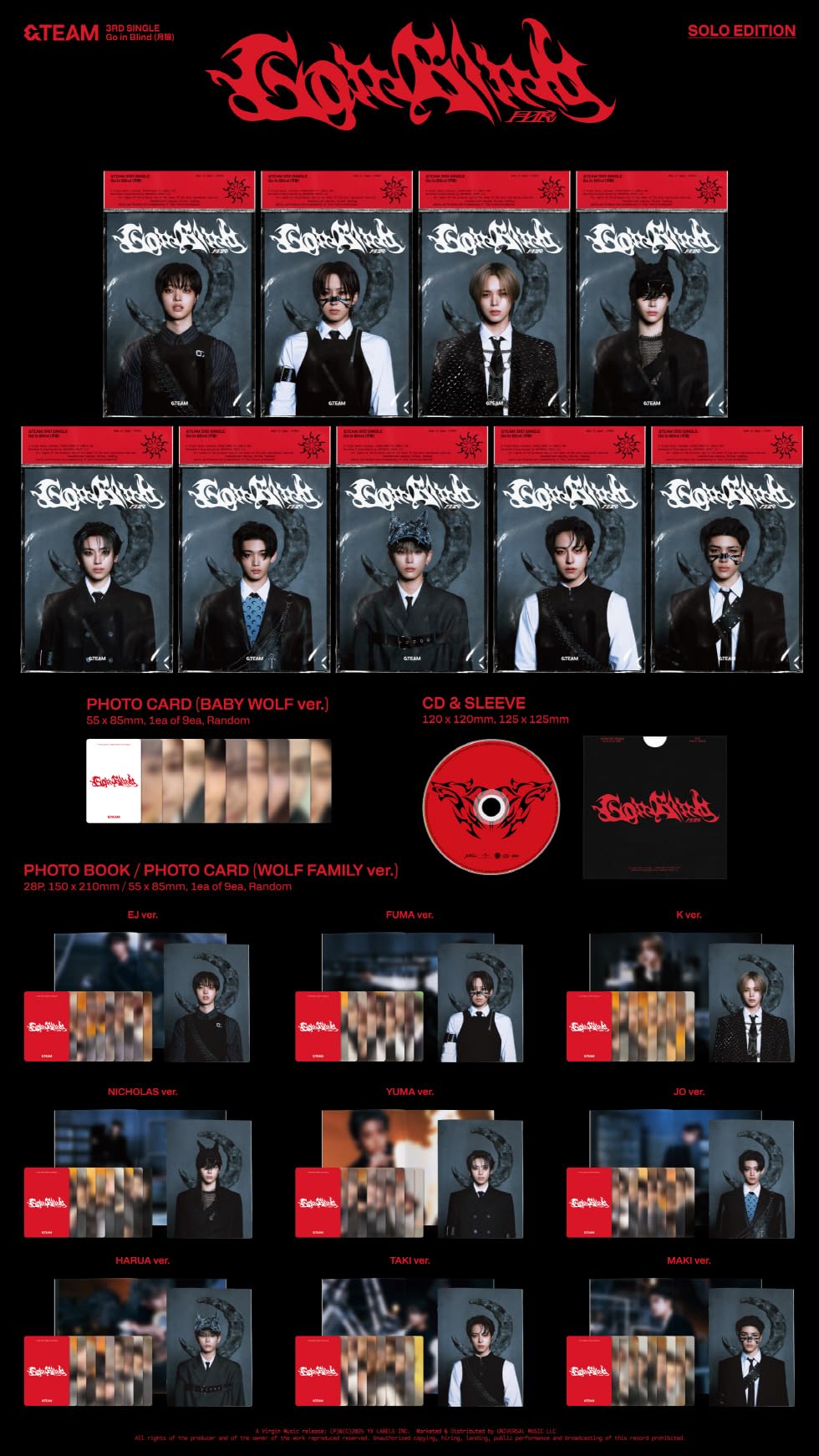 Amazon.com: &TEAM - 3rd Single Album [Go in Blind] SOLO